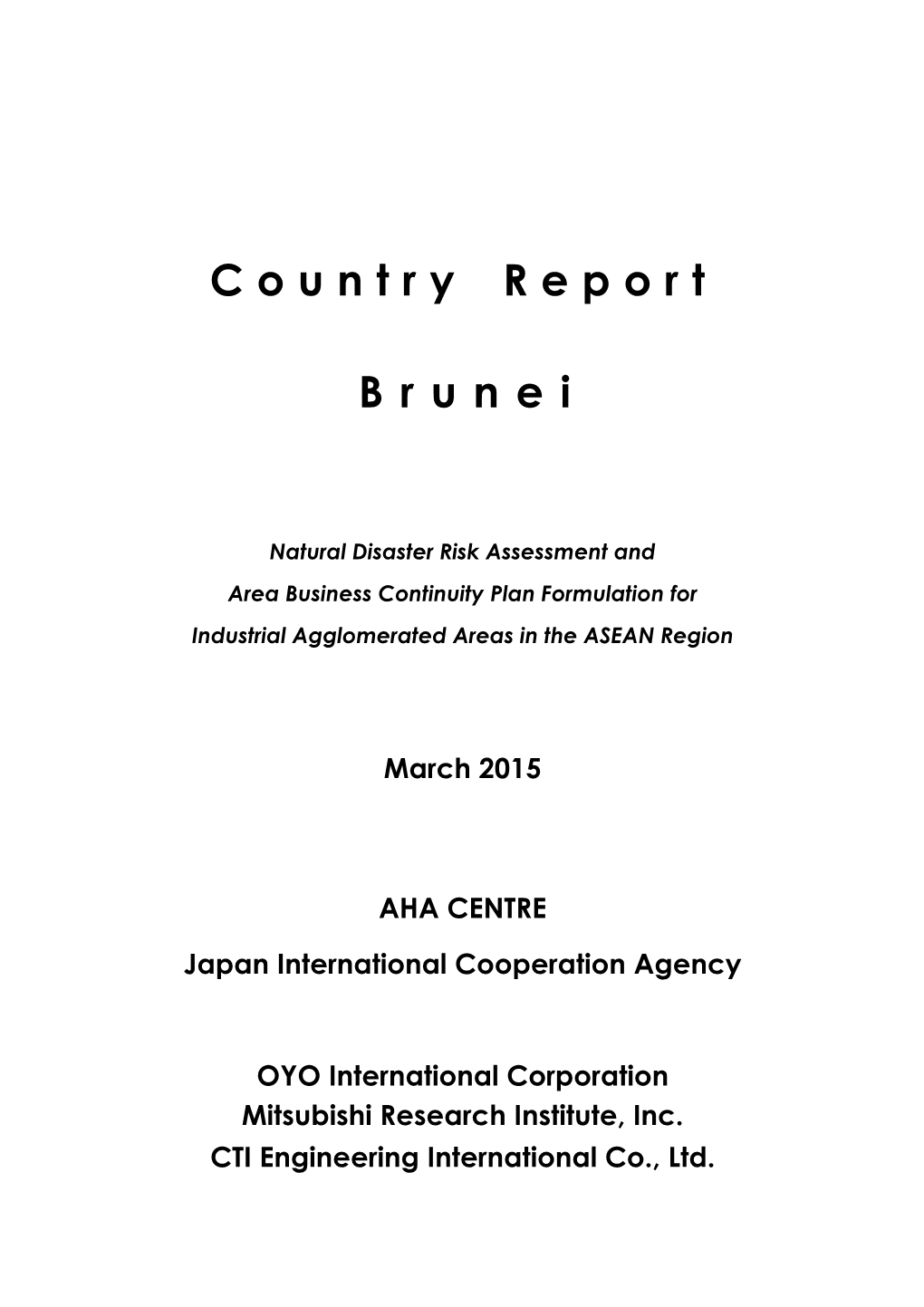 Country Report Brunei
