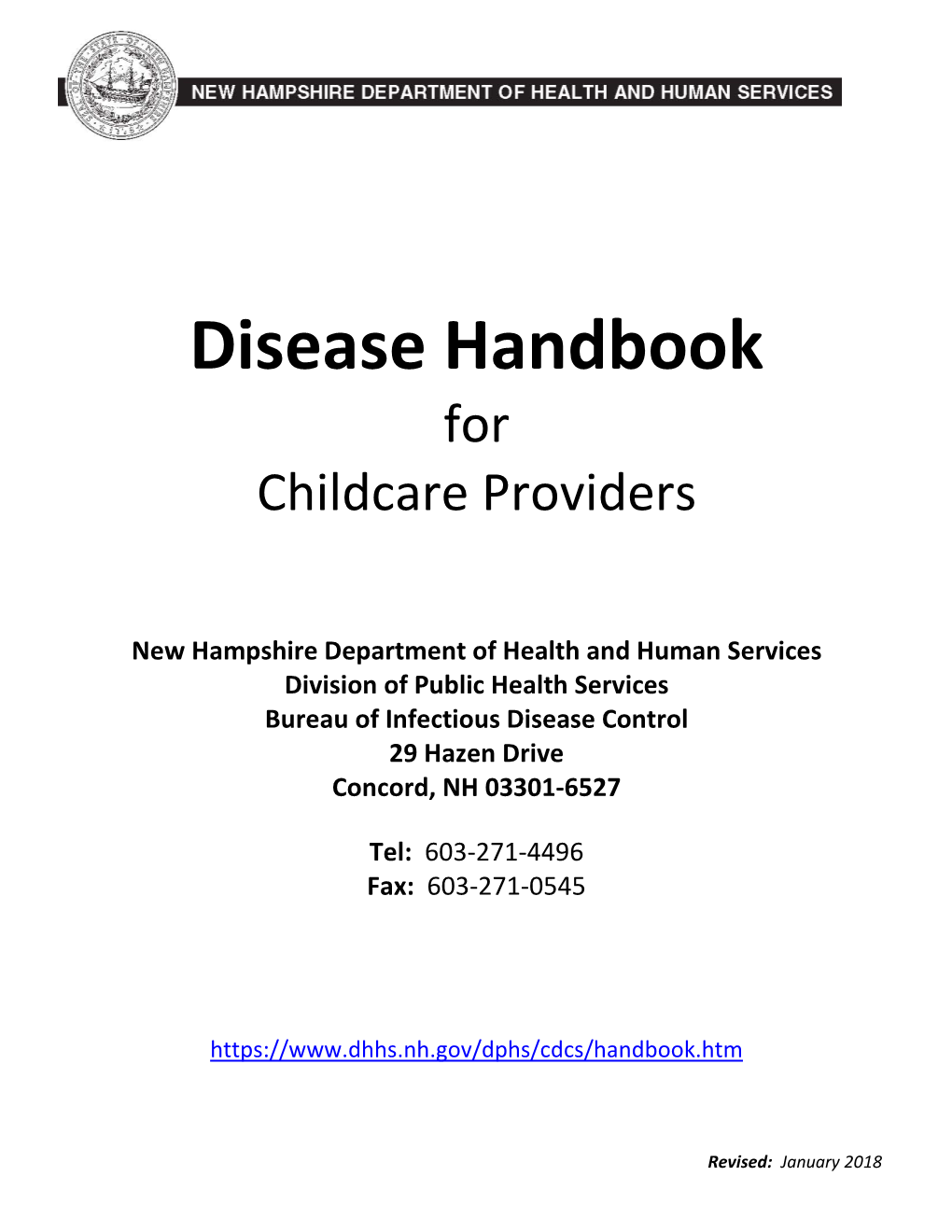 Disease Handbook for Childcare Providers