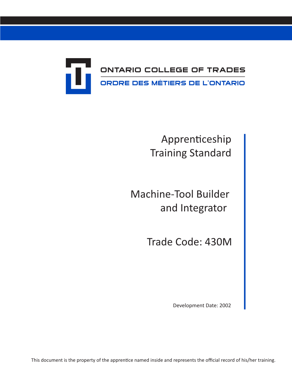 Machine-Tool Builder and Integrator