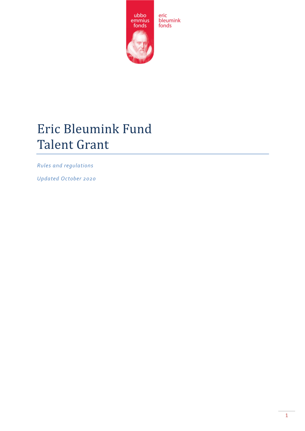 Eric Bleumink Fund Talent Grant