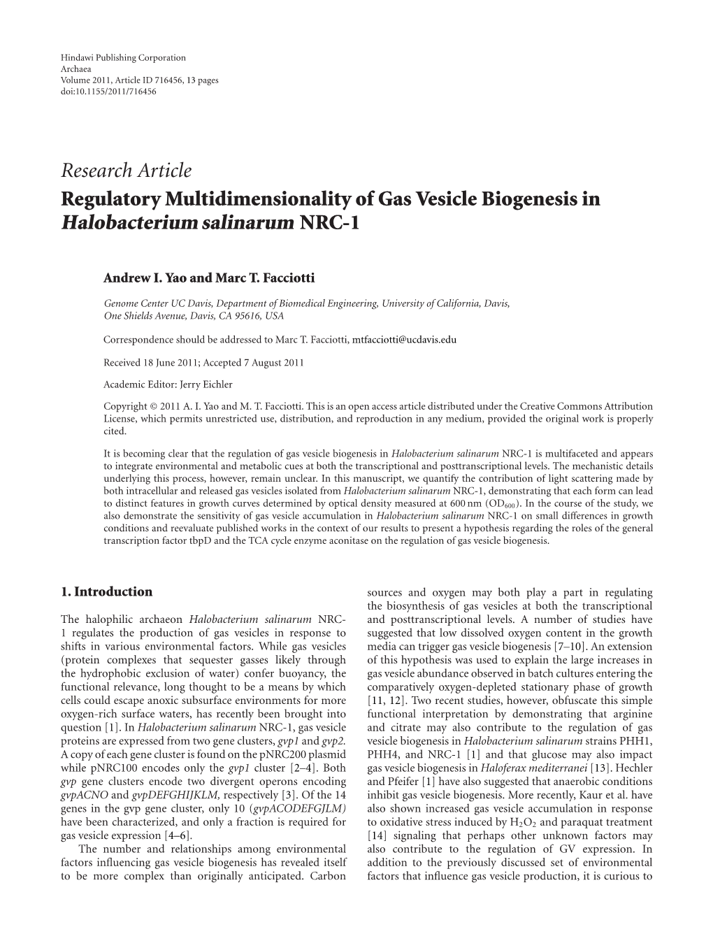 Halobacterium Salinarum NRC-1