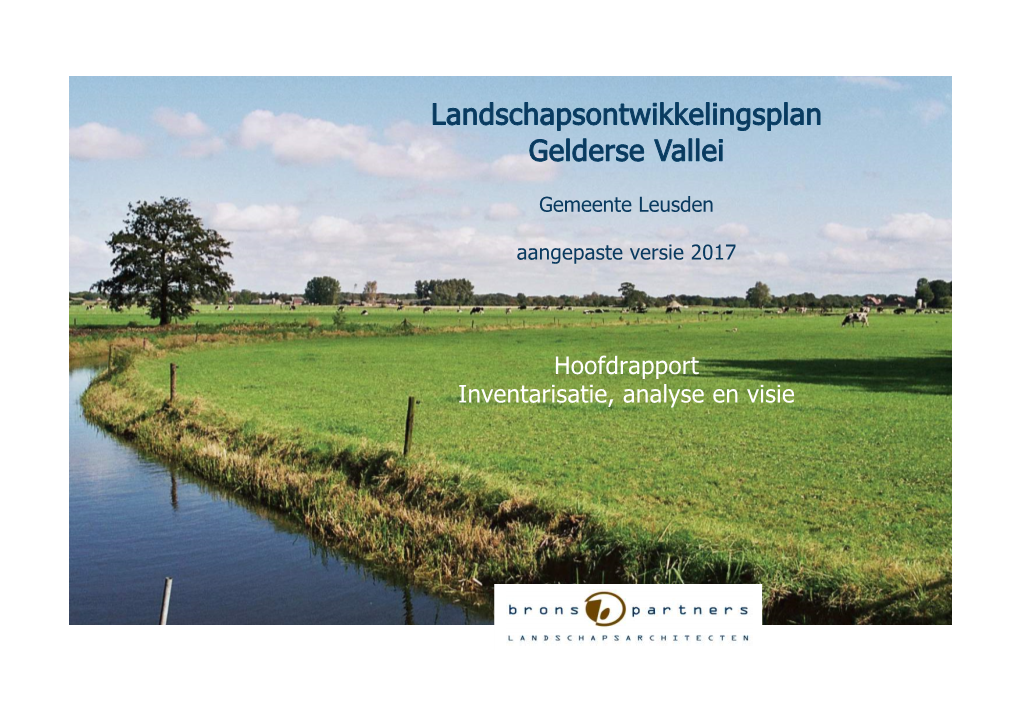 Landschapsontwikkelingsplan Gelderse Vallei