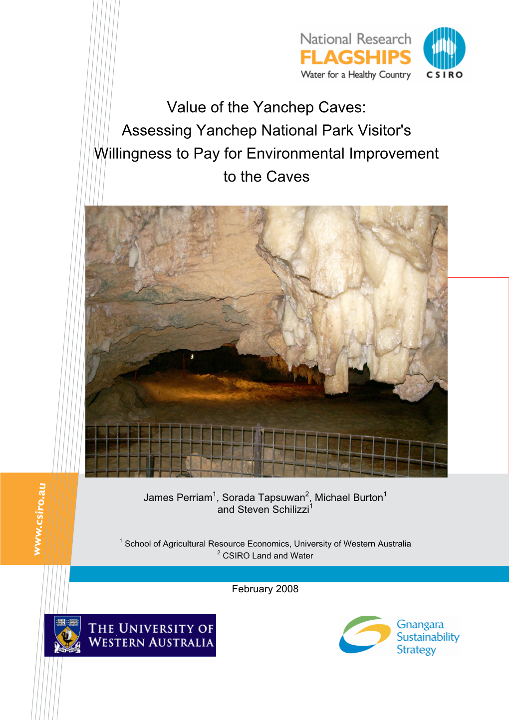 Assessing Yanchep National Park Visitor's Willingness to Pay for Environmental Improvement to the Caves