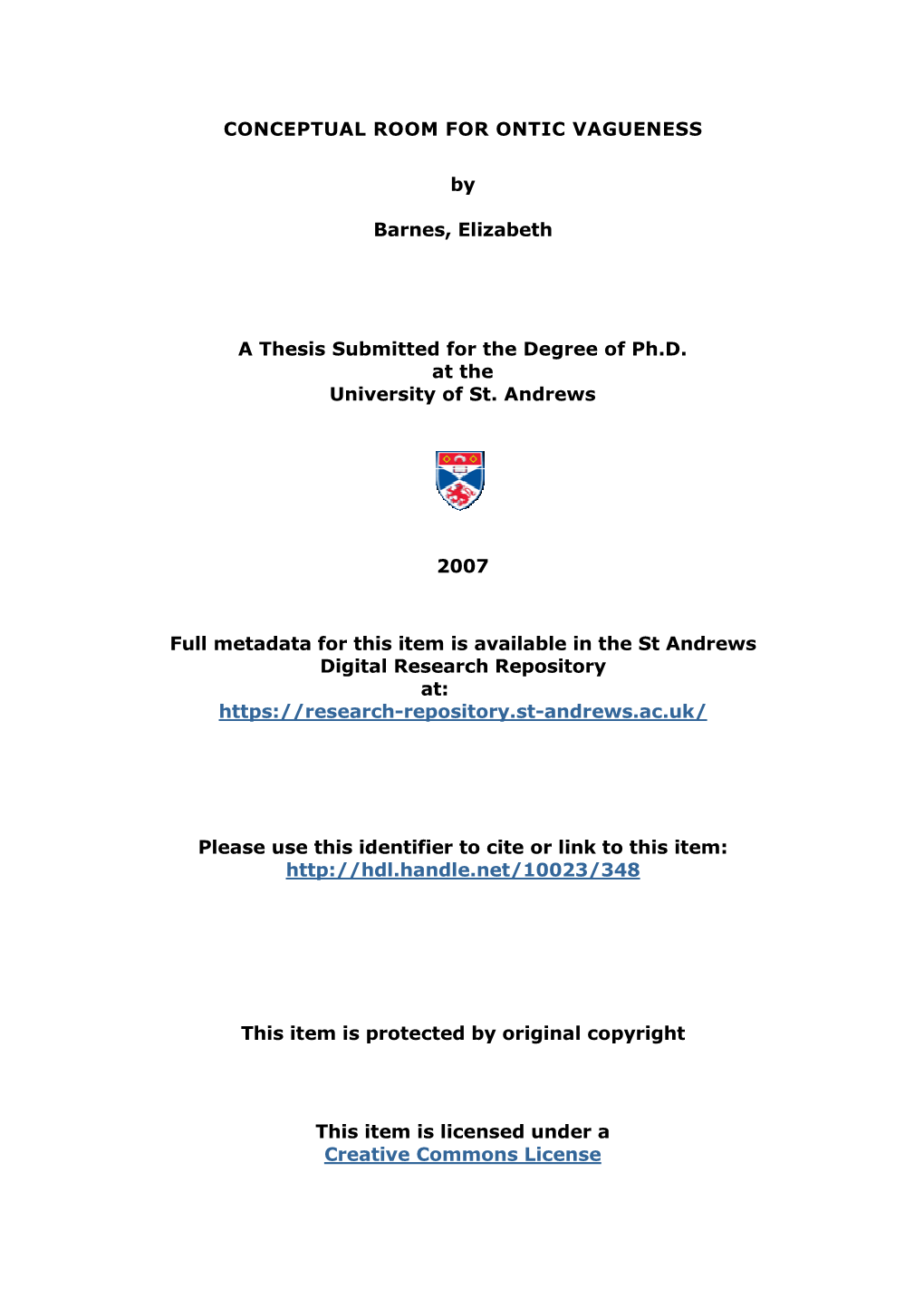 Elizabeth Barnes Phd Thesis