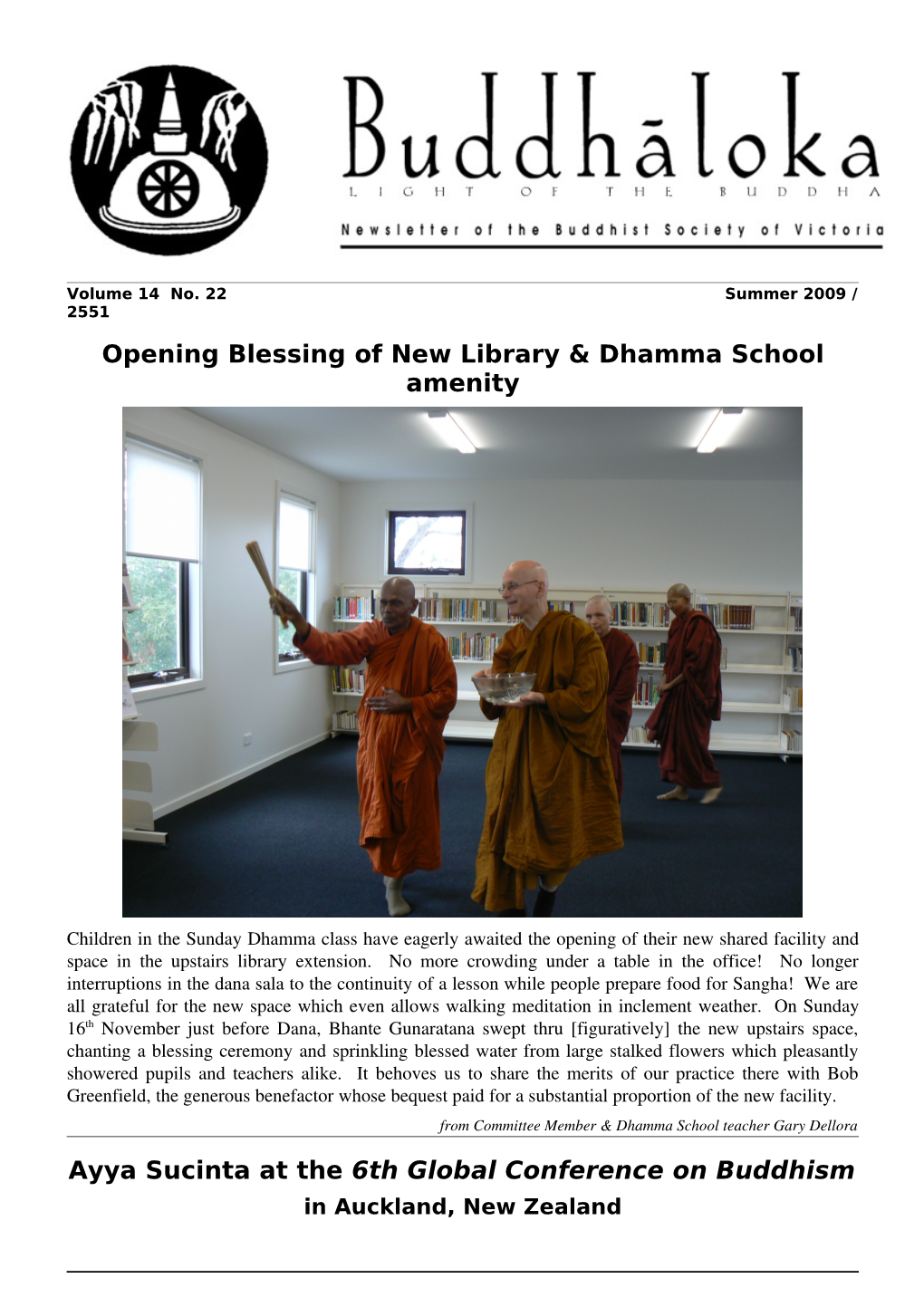 Opening Blessing of New Library & Dhamma School Amenity Ayya