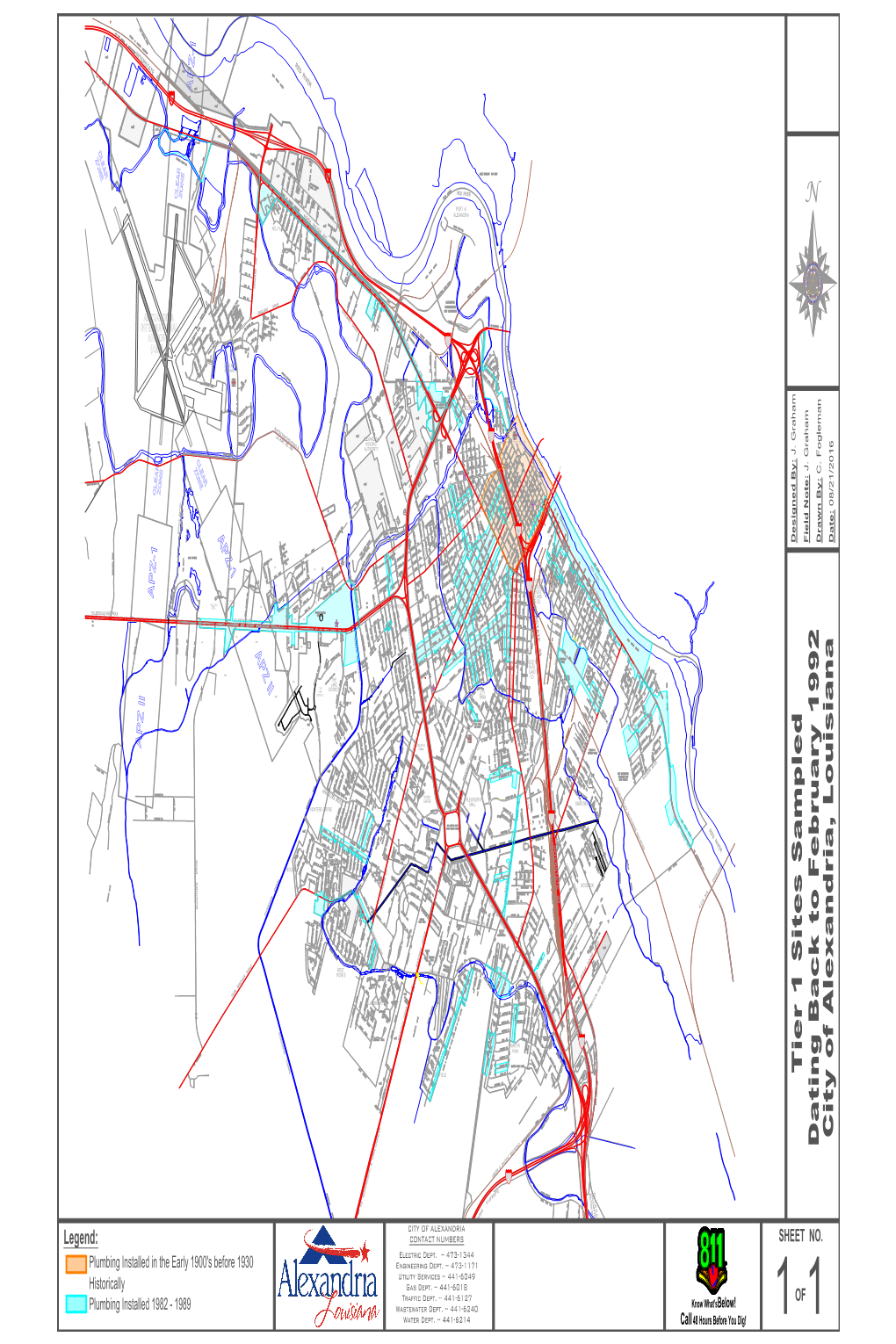 City of Alexandria, Louisiana Tier 1 Sites Sampled Dating Back To