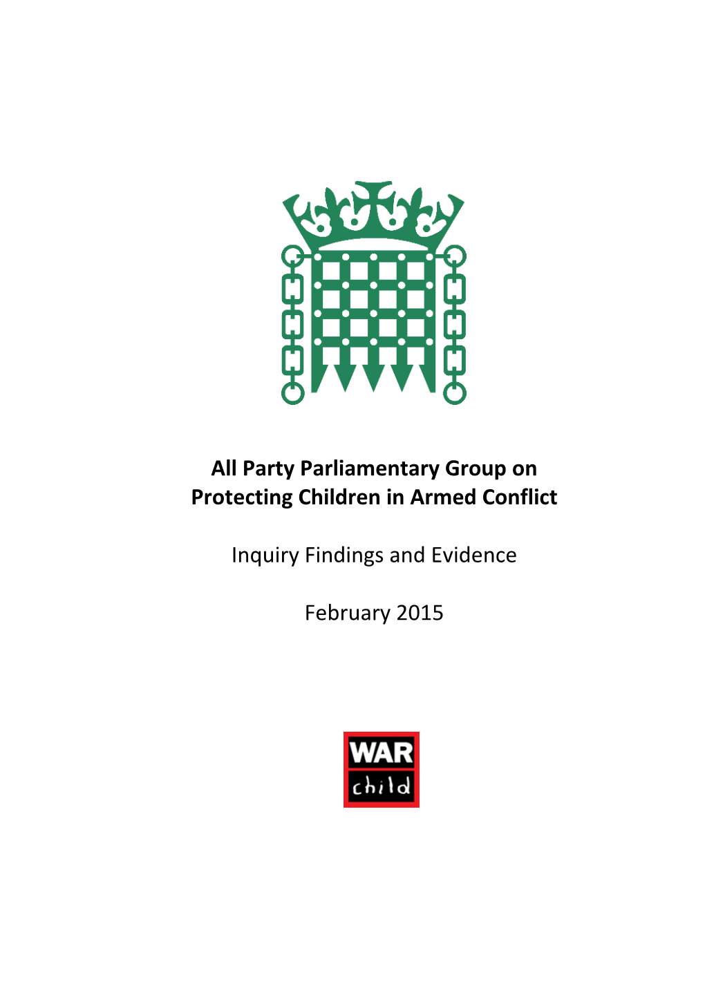 All Party Parliamentary Group on Protecting Children in Armed Conflict