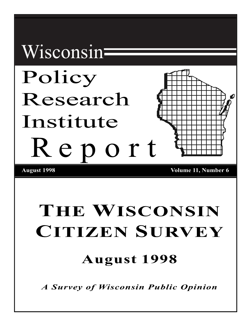 WPRI 8-98 Report Citz Survey (Page 1)