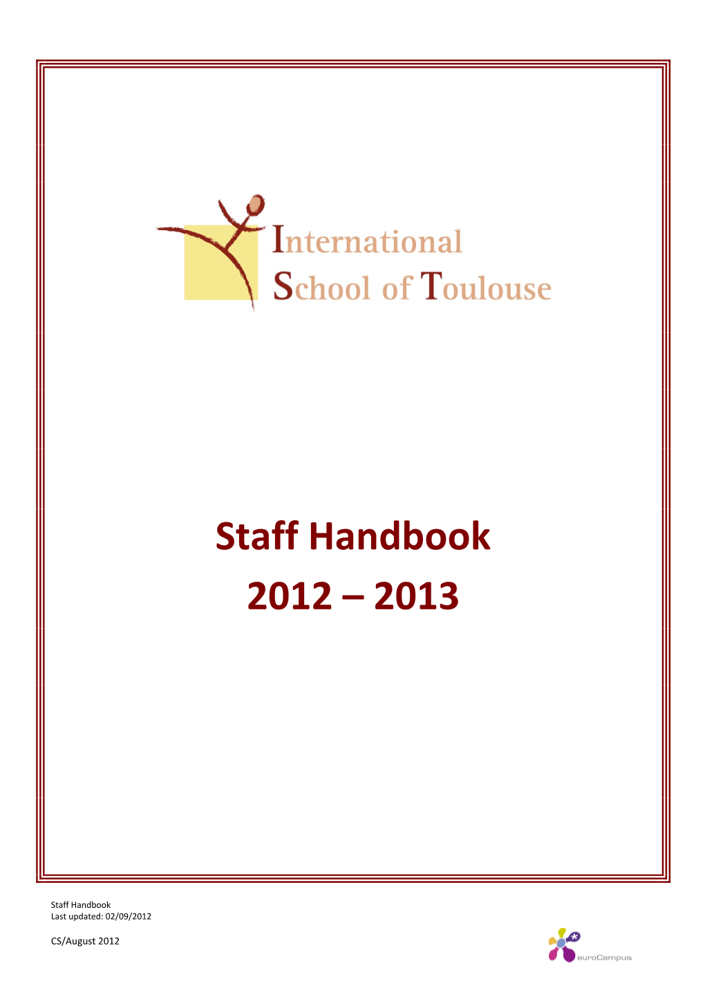 Staff Handbook 2012 – 2013