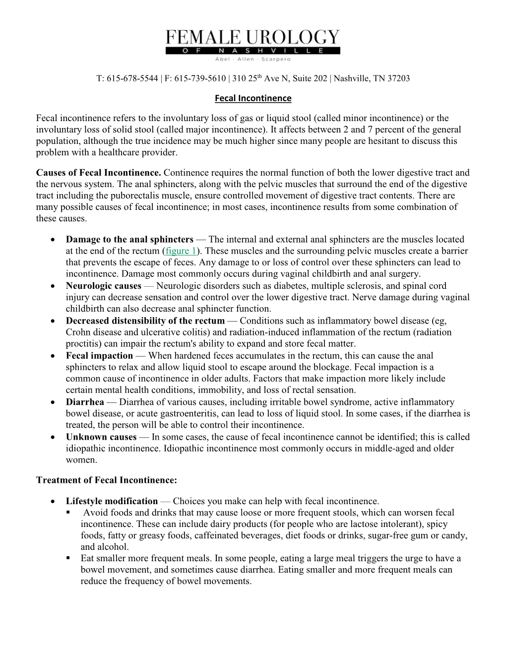 Fecal Incontinence