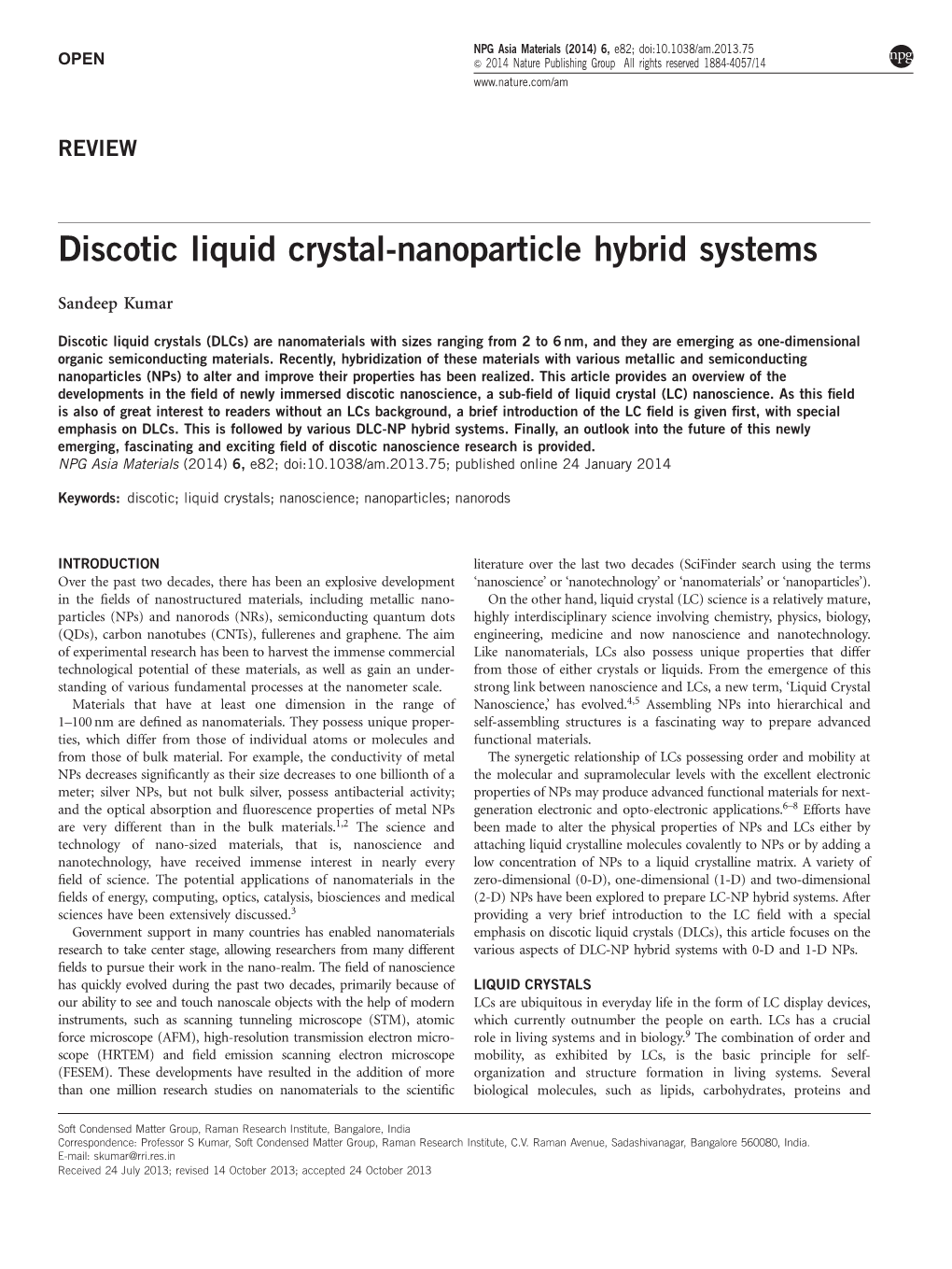 Discotic Liquid Crystal-Nanoparticle Hybrid Systems