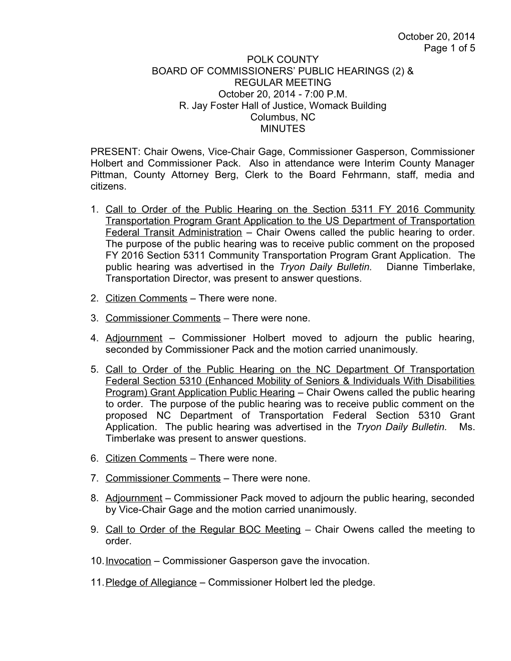 Board of Commissioners Public Hearings (2) & s1