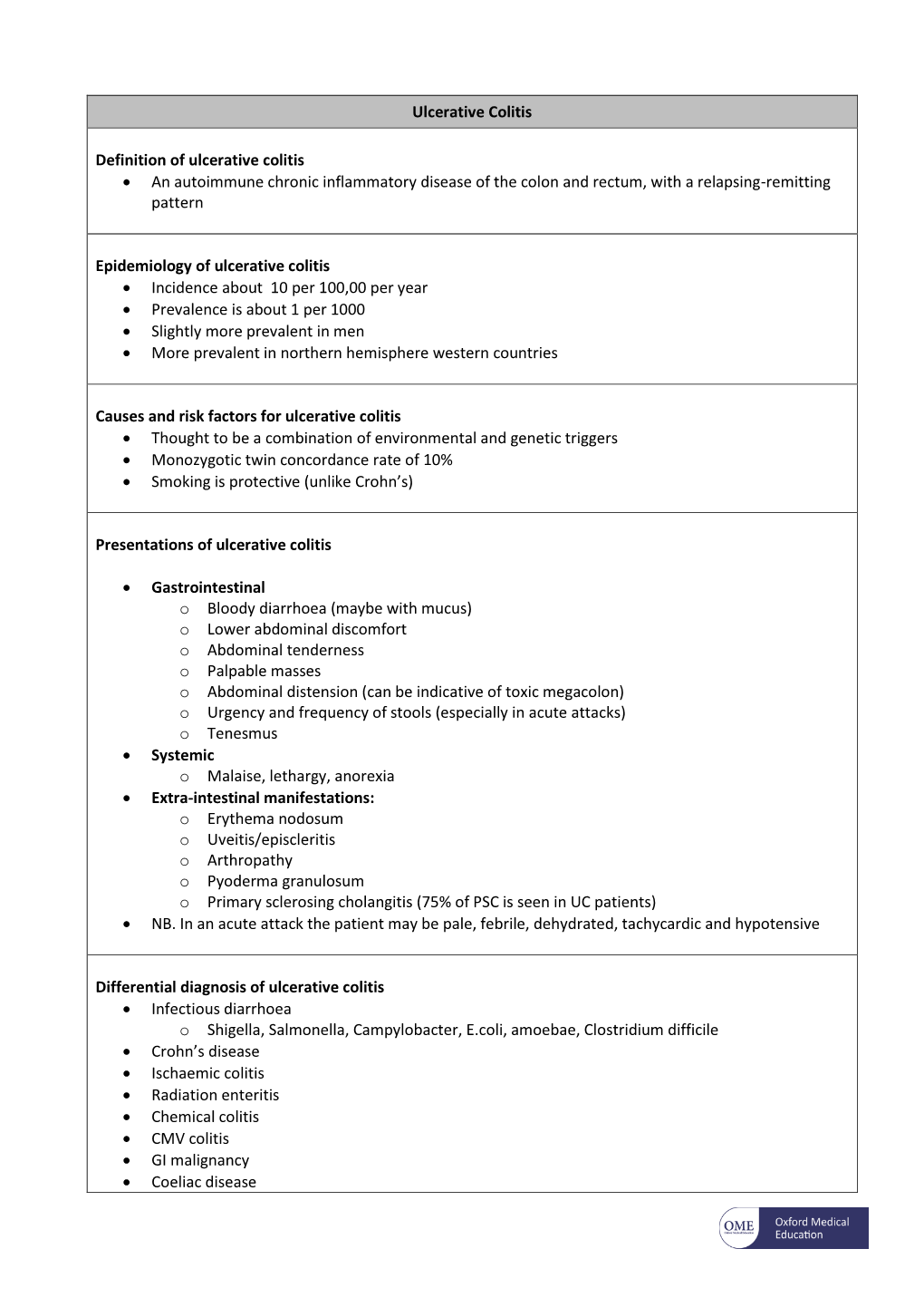 Ulcerative Colitis