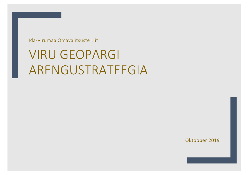 Viru Geopargi Arengustrateegia