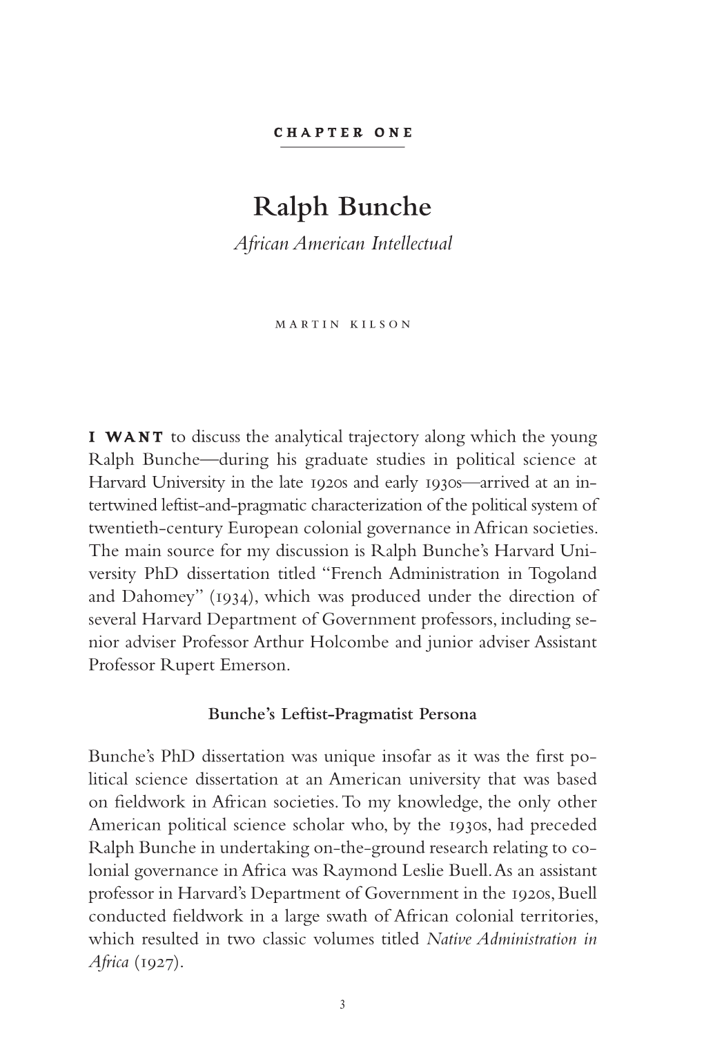 Ralph Bunche African American Intellectual