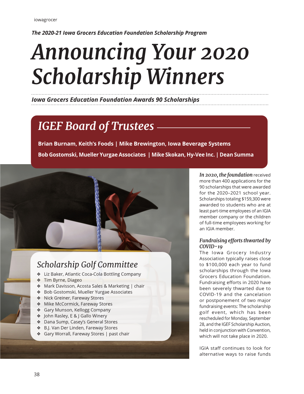 Announcing Your 2020 Scholarship Winners