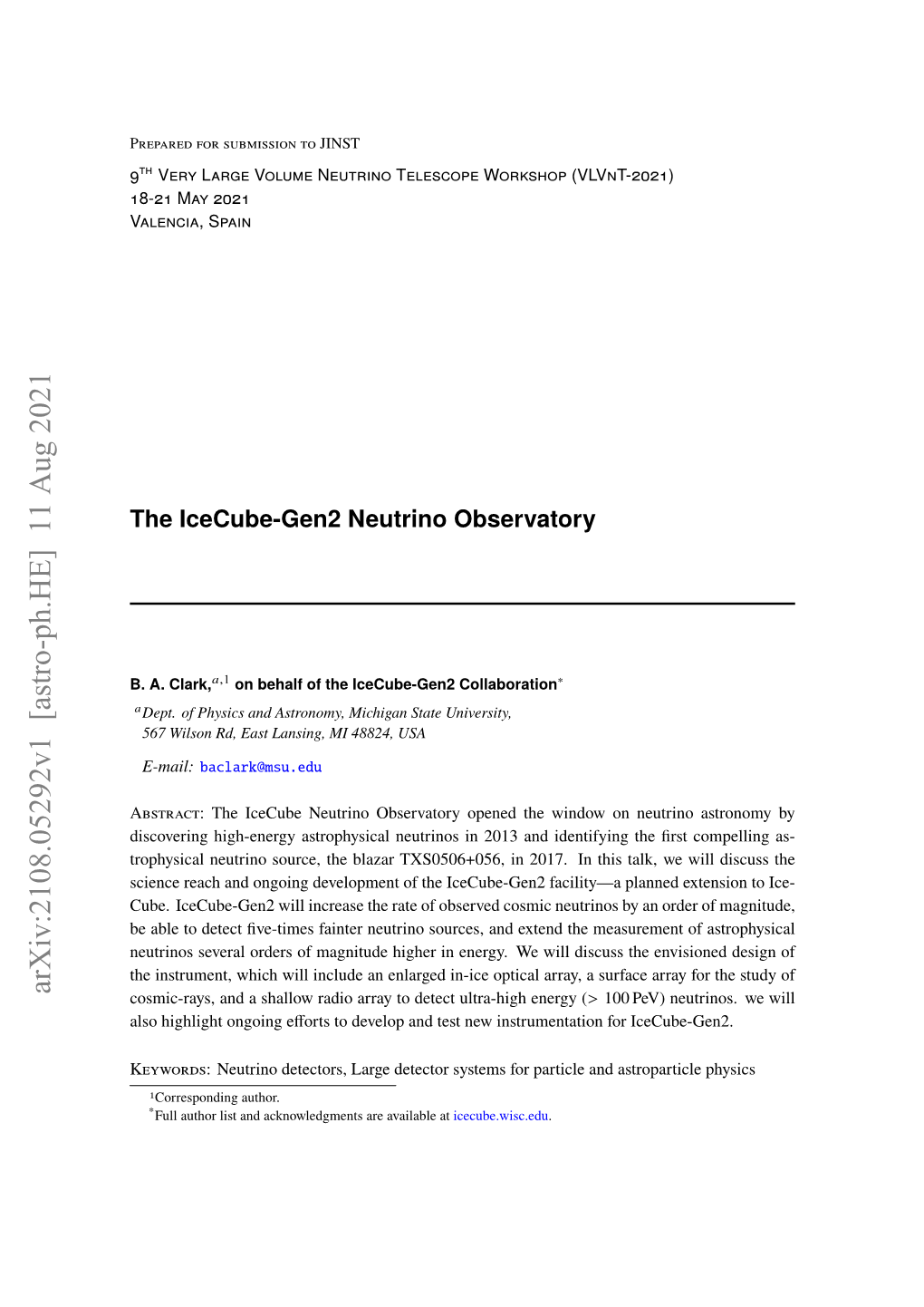 The Icecube-Gen2 Neutrino Observatory