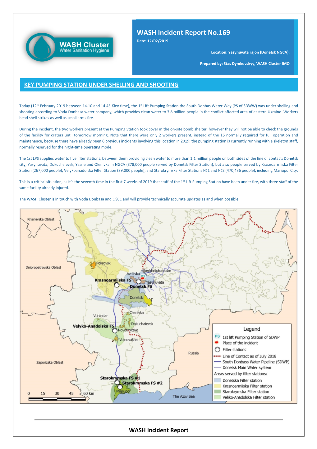 WASH Incident Report No.169 Date: 12/02/2019