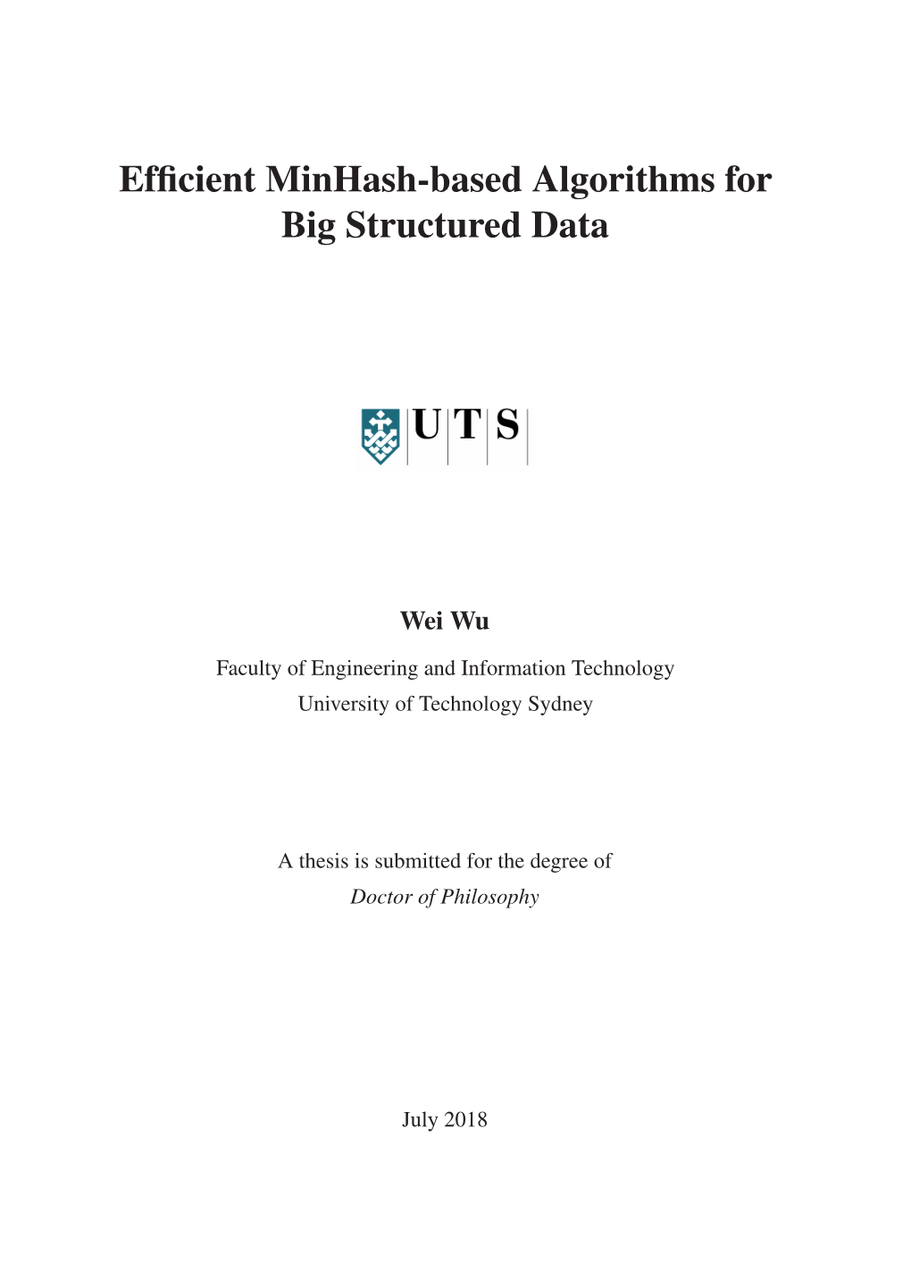 Efficient Minhash-Based Algorithms for Big Structured Data