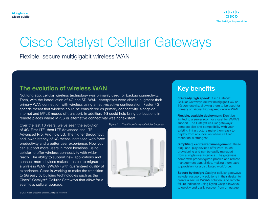 Cisco Catalyst Cellular Gateways At-A-Glance