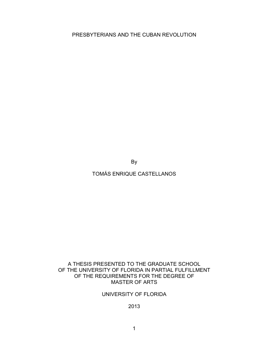 University of Florida Thesis Or Dissertation Formatting