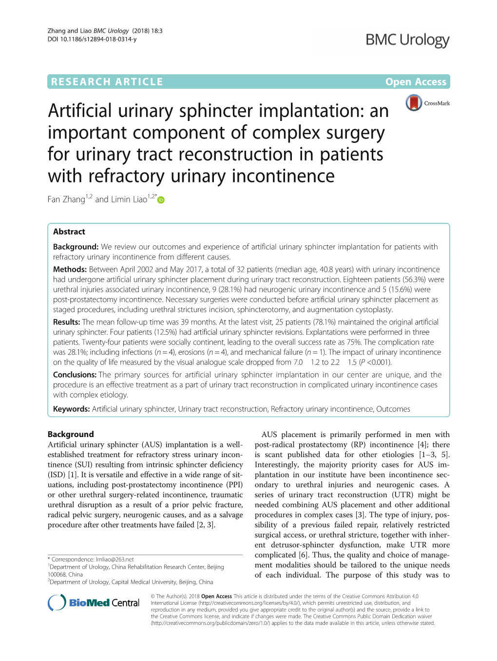 Artificial Urinary Sphincter Implantation