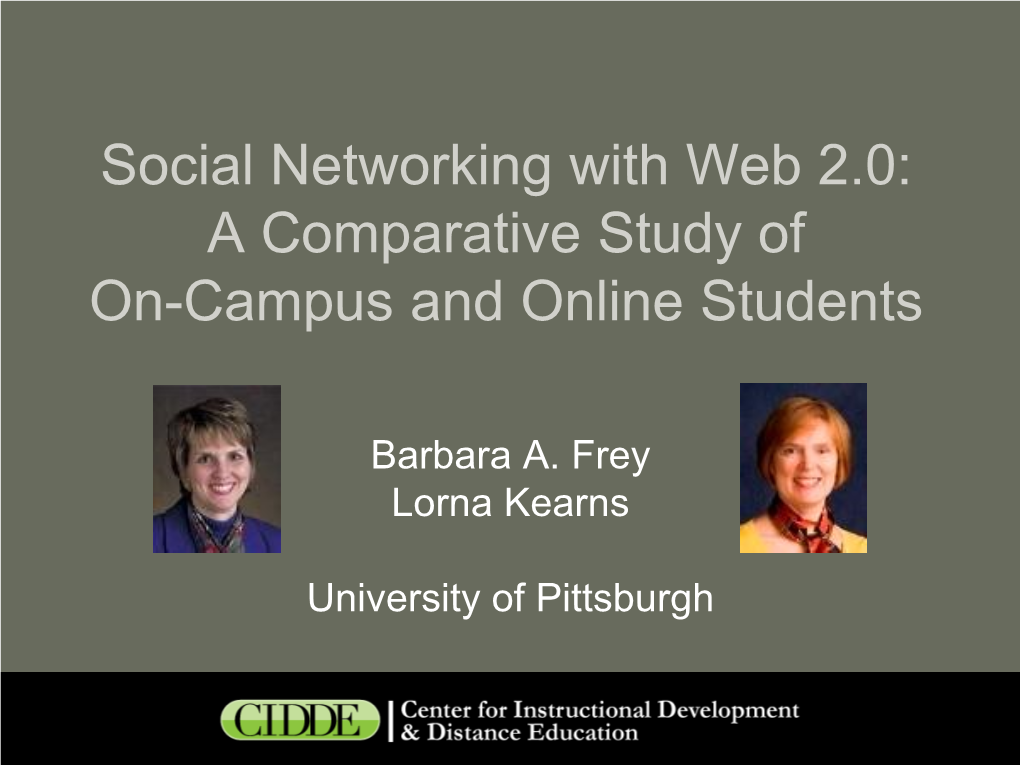 Back Channel Communication: Web 2.0 Technologies for Social Learning