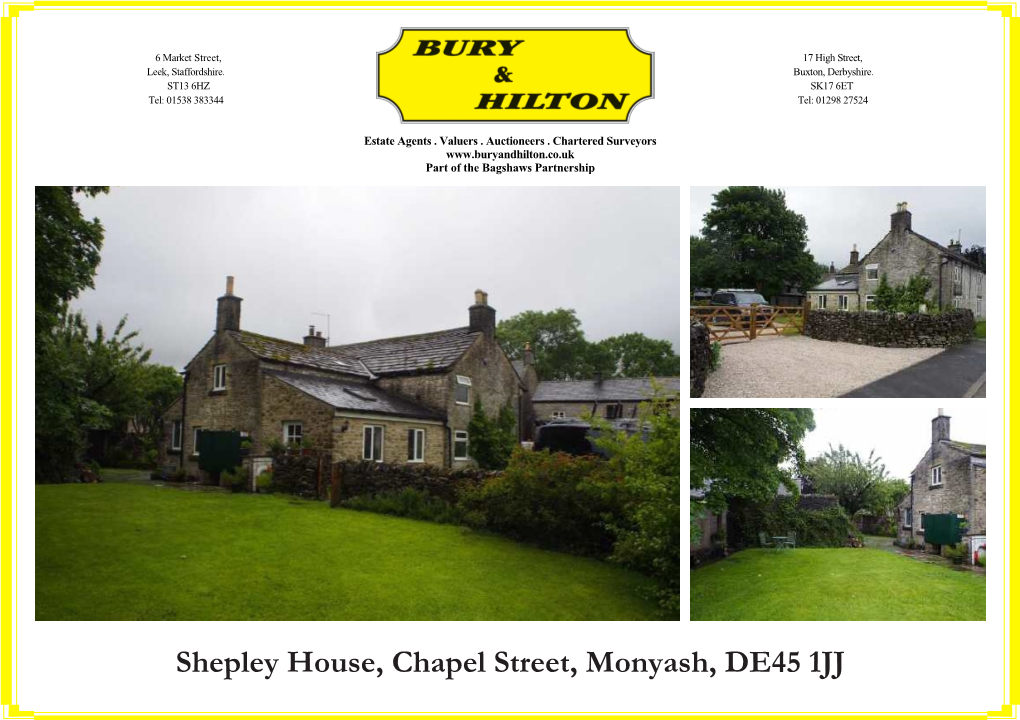 Shepley House, Chapel Street, Monyash, DE45 1JJ