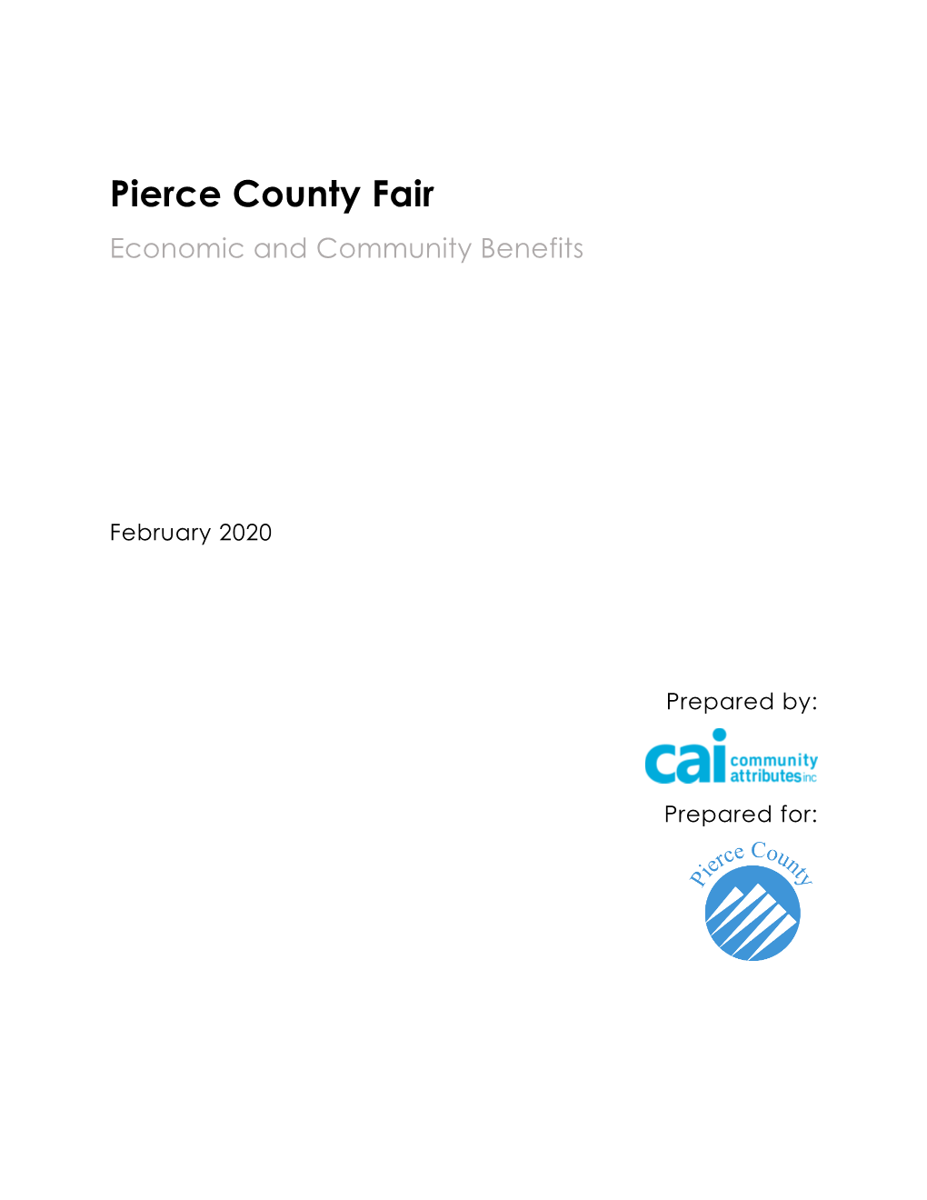 Pierce County Fair Economic and Community Benefits