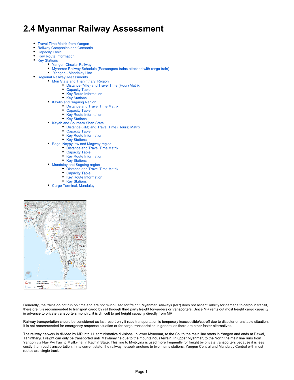 2.4 Myanmar Railway Assessment