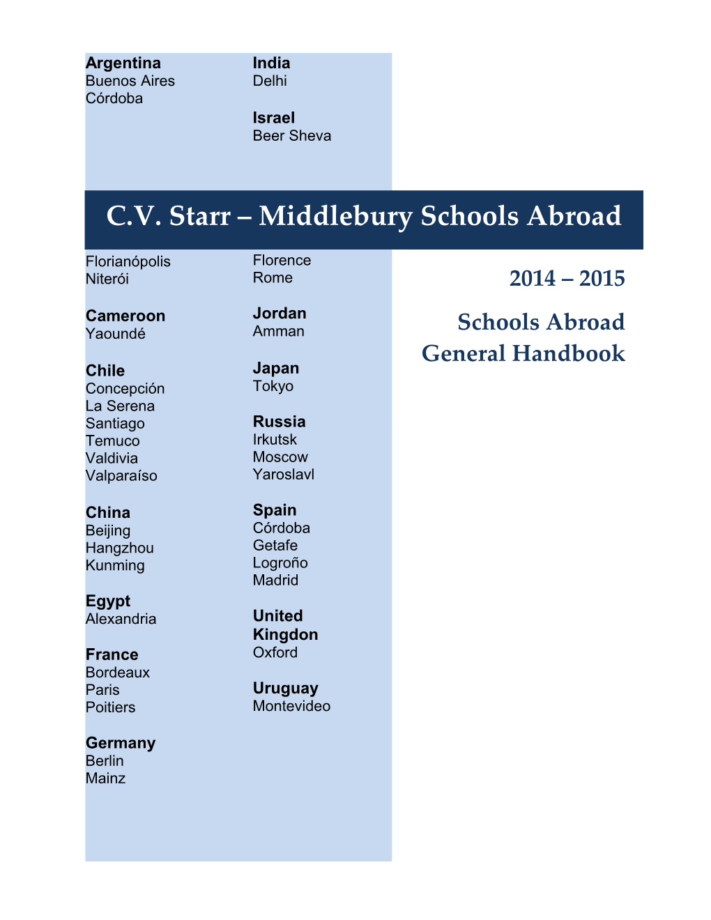 Middlebury Schools Abroad