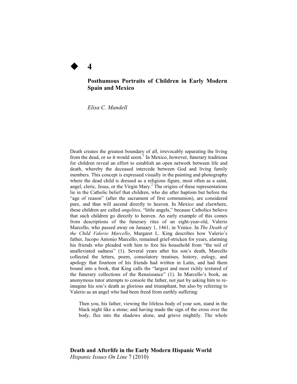 Death and Afterlife in the Early Modern Hispanic World Hispanic Issues on Line 7 (2010)