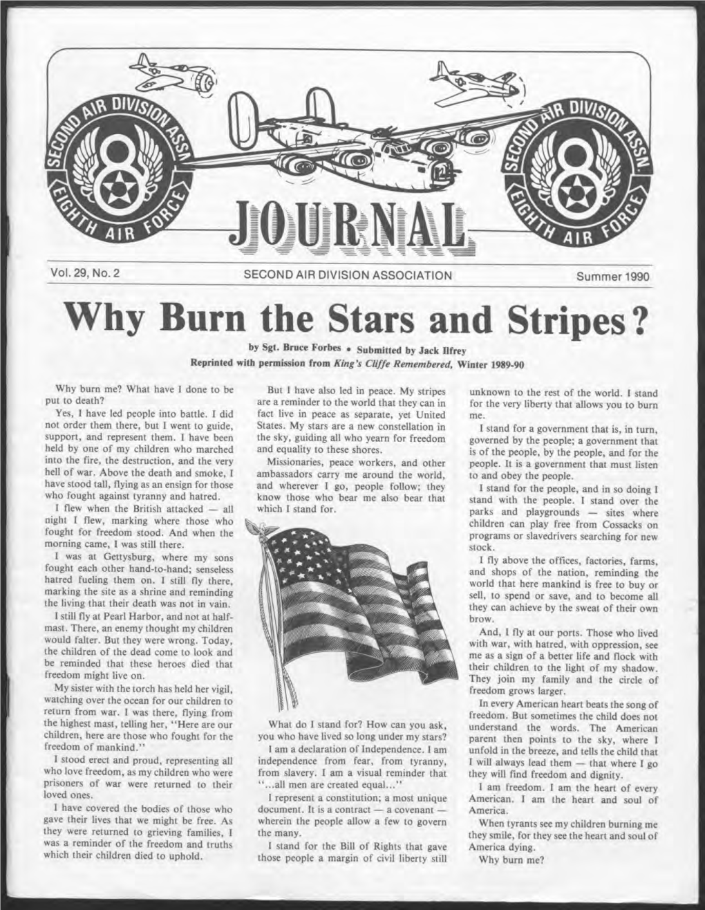 Summer 1990 Why Burn the Stars and Stripes? by Sgt
