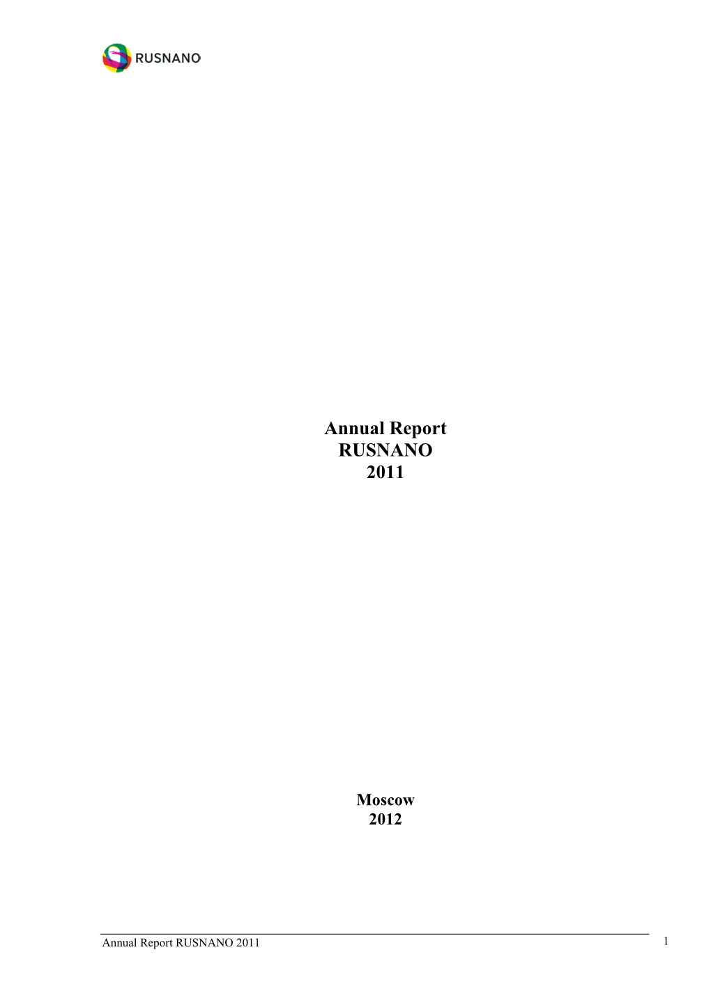 Annual Report RUSNANO 2011