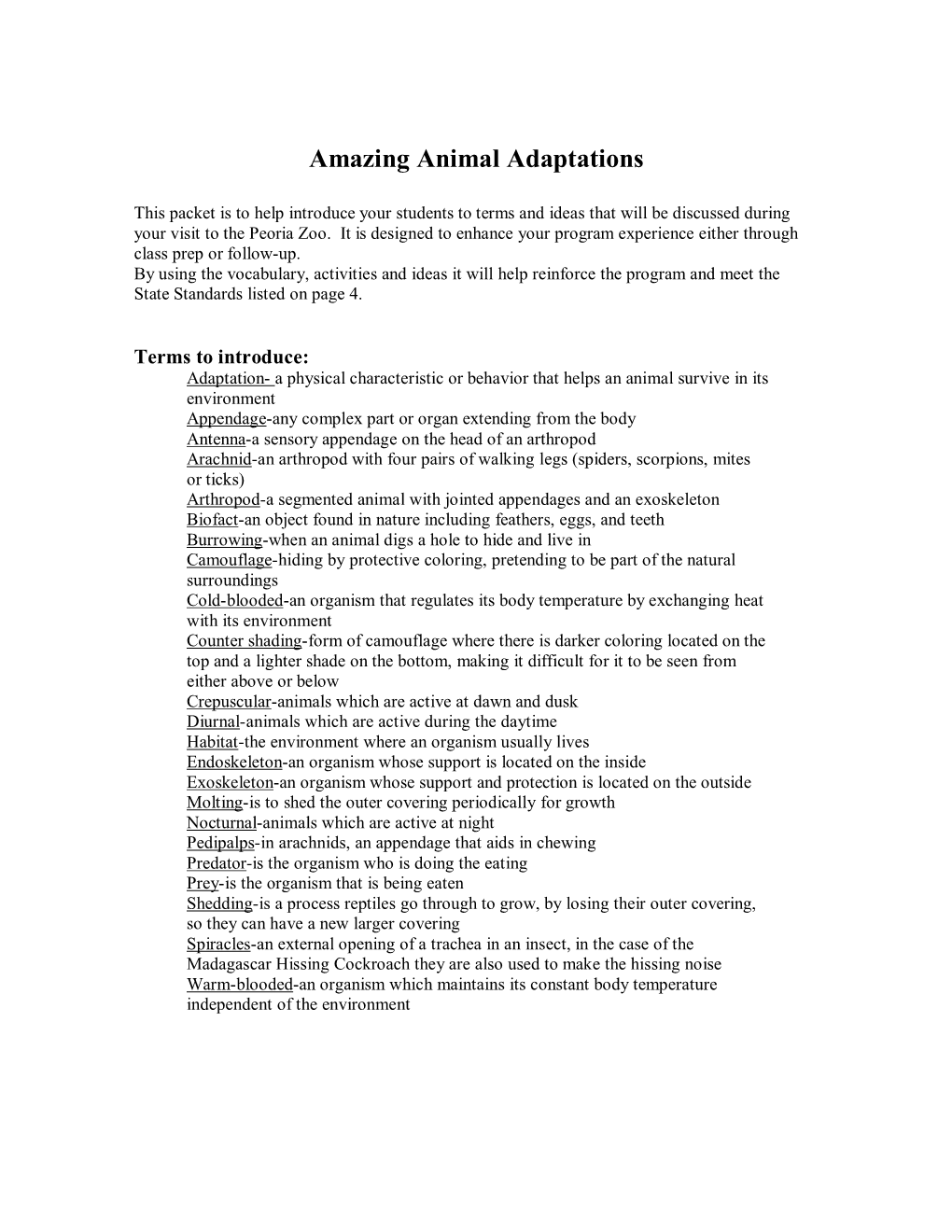 Amazing Animal Adaptations