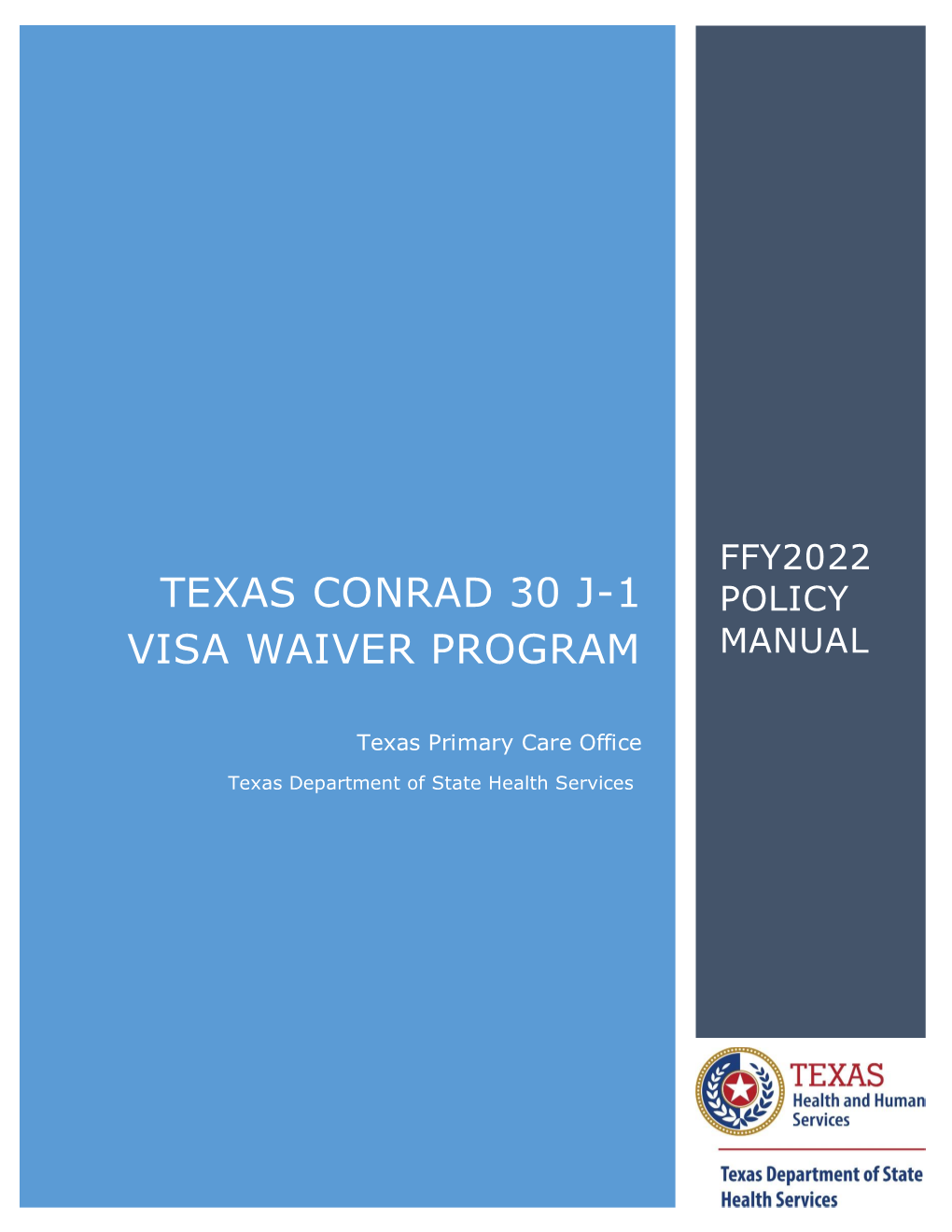 Texas Conrad 30 J-1 Visa Waiver Program Policy Manual