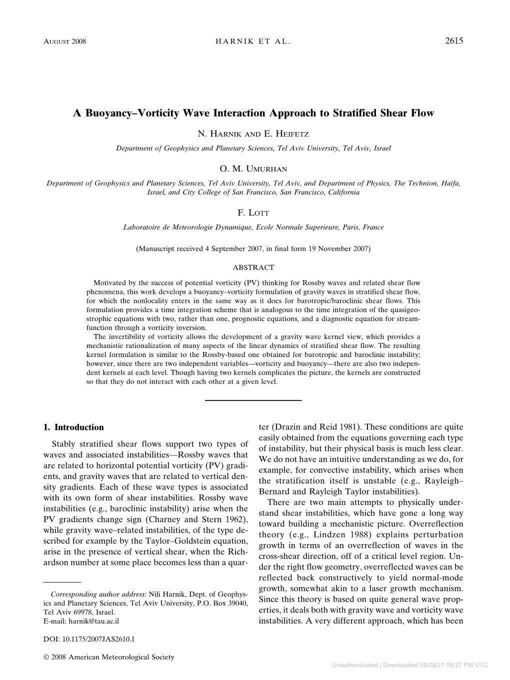 A Buoyancy–Vorticity Wave Interaction Approach to Stratified Shear Flow