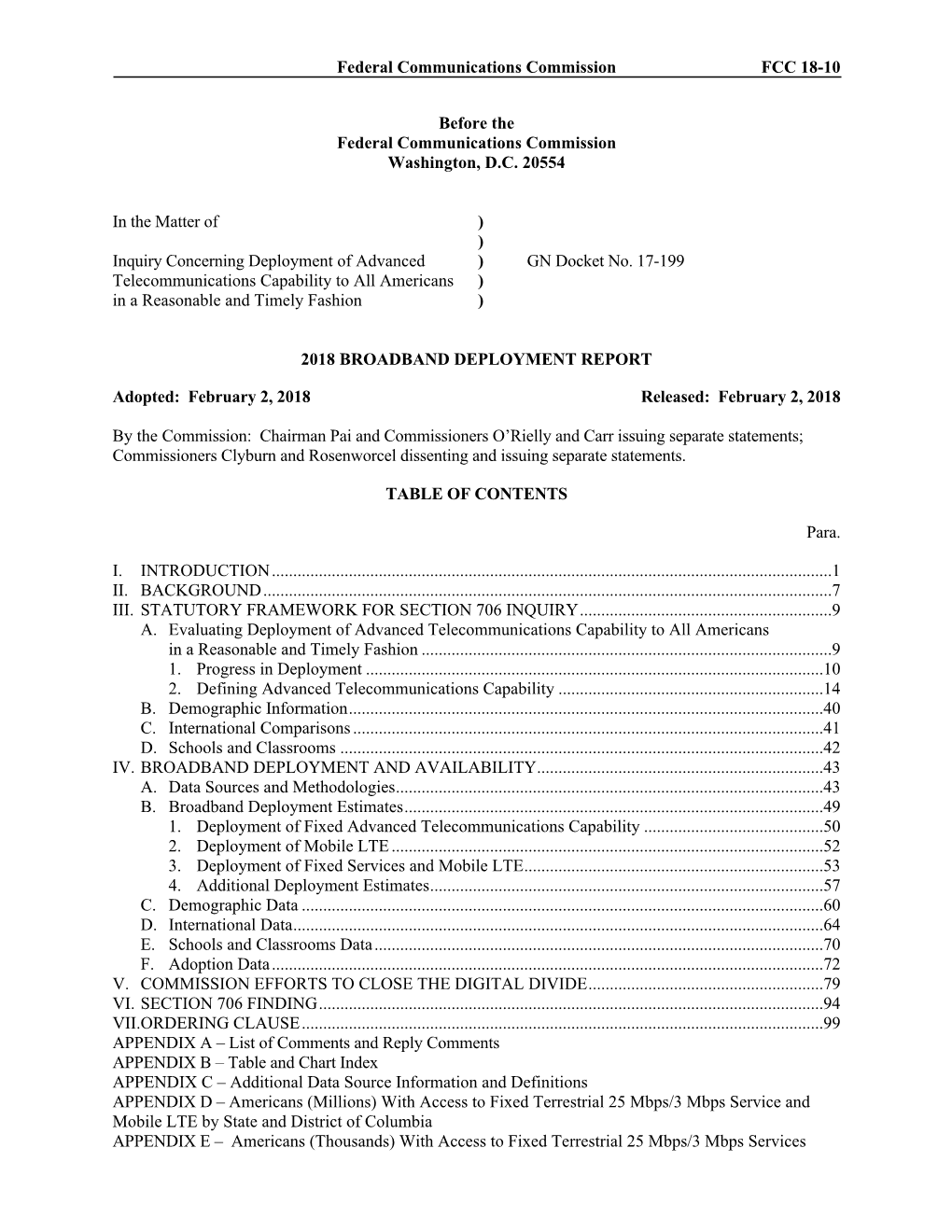 2018 Broadband Deployment Report