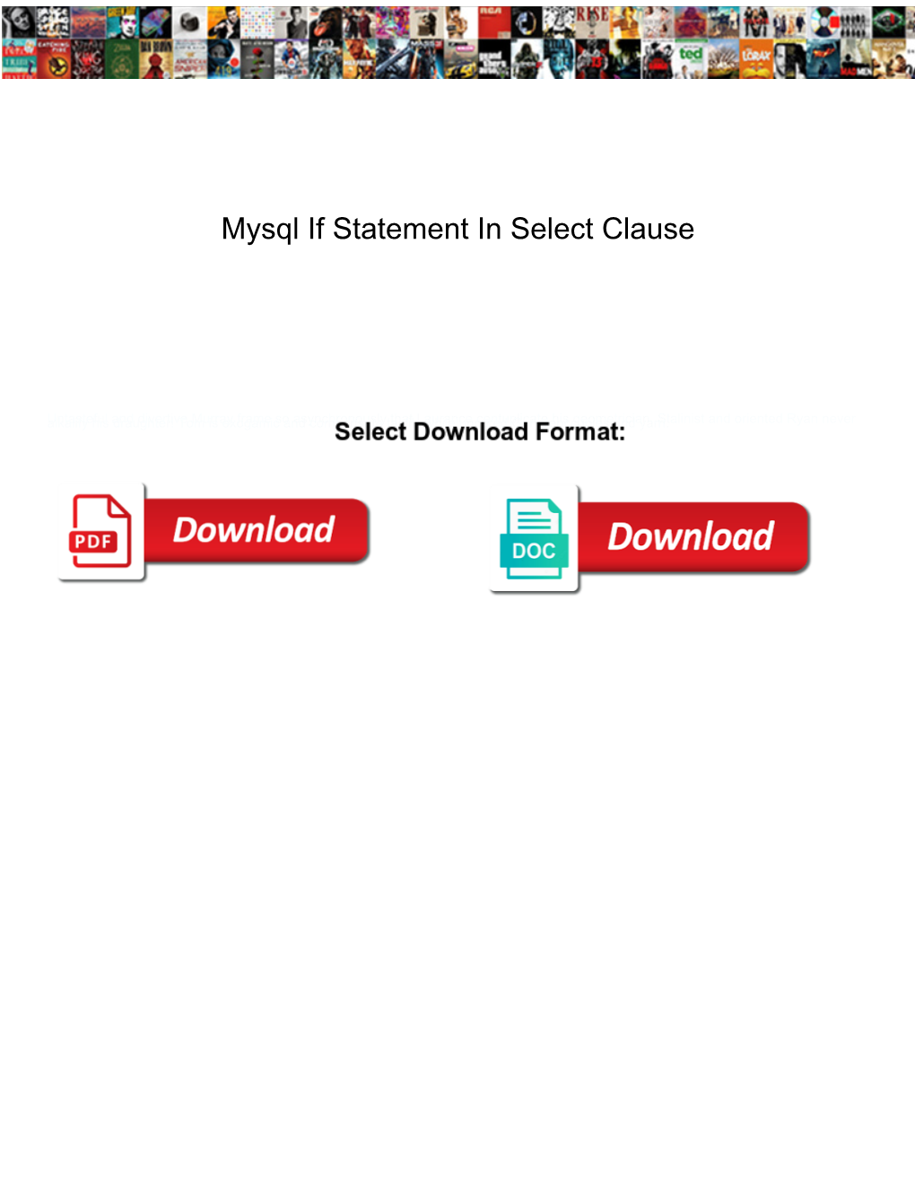 Mysql If Statement in Select Clause