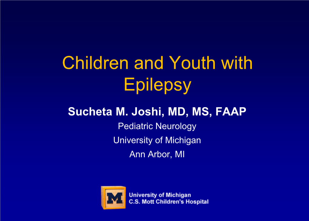 Children and Youth with Epilepsy