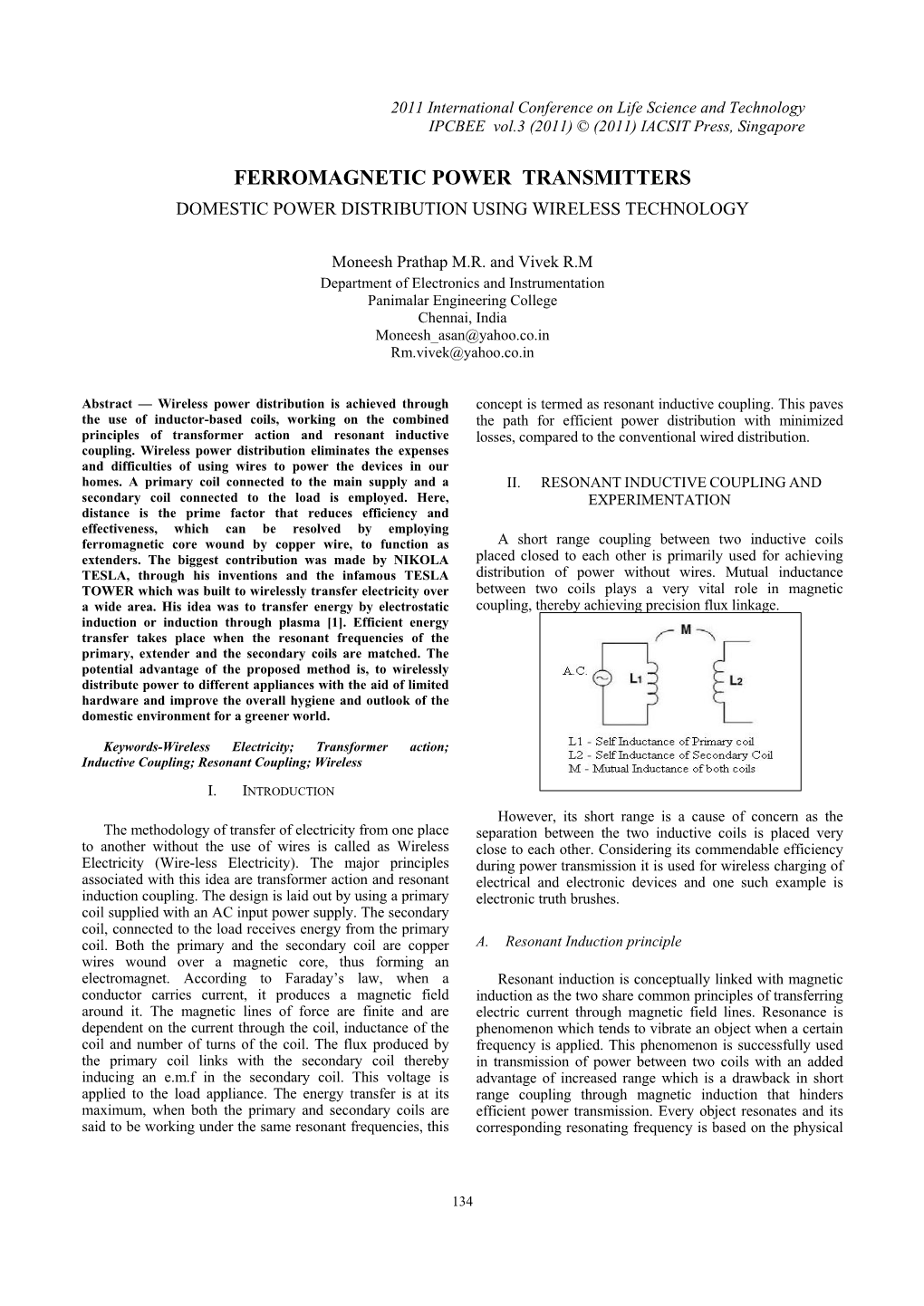 Ferromagnetic Power Transmitters Domestic Power Distribution Using Wireless Technology