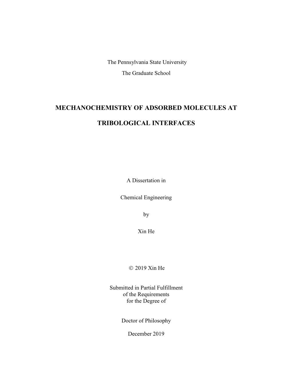 Mechanochemistry of Adsorbed Molecules at Tribological Interfaces