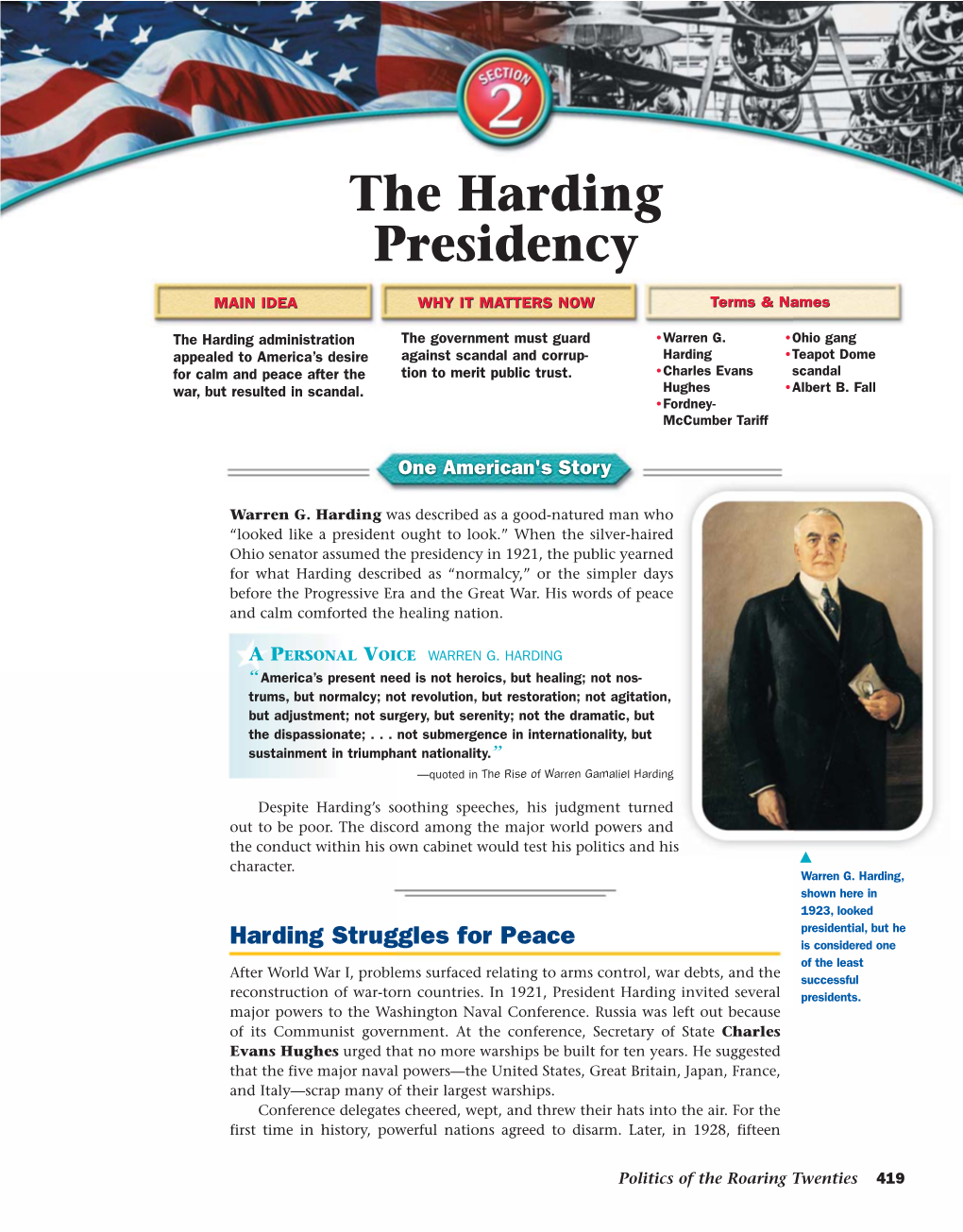 The Harding Presidency