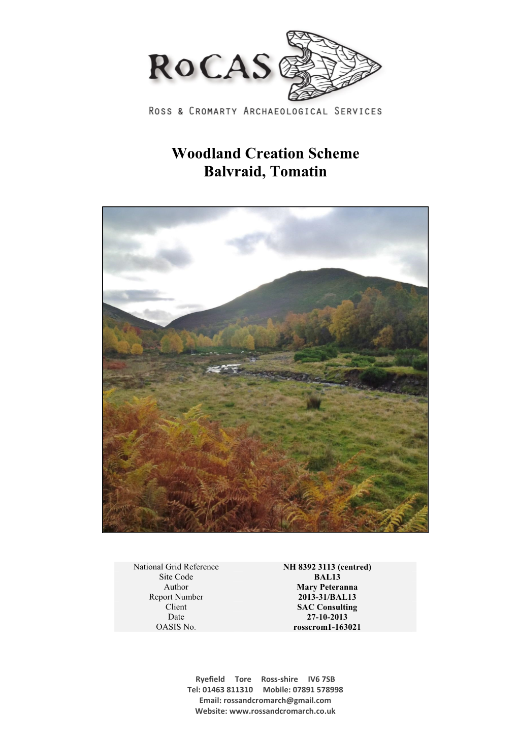 Woodland Creation Scheme Balvraid, Tomatin