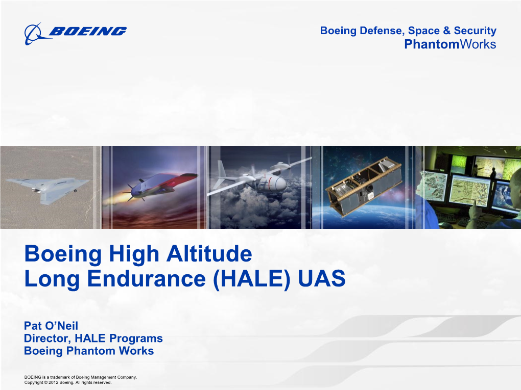 Boeing High Altitude Long Endurance (HALE) UAS