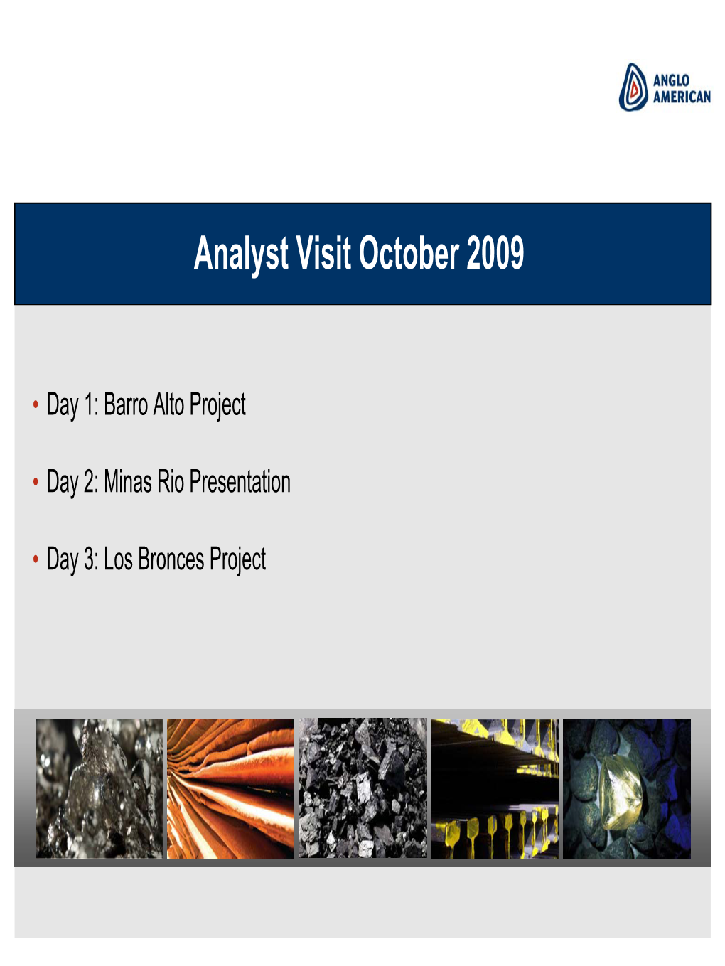 Analyst Visit October 2009