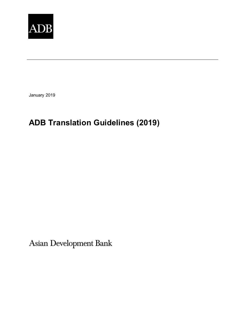 ADB Translation Guidelines (2019)