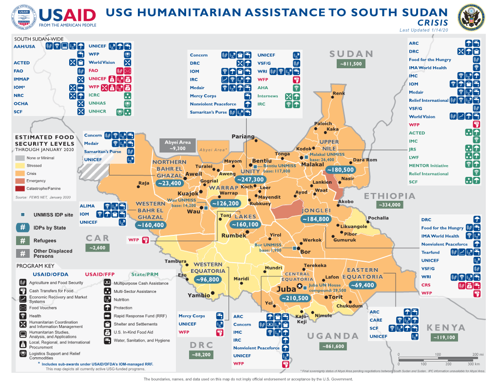 USG Humanitarian Assistance to South Sudan