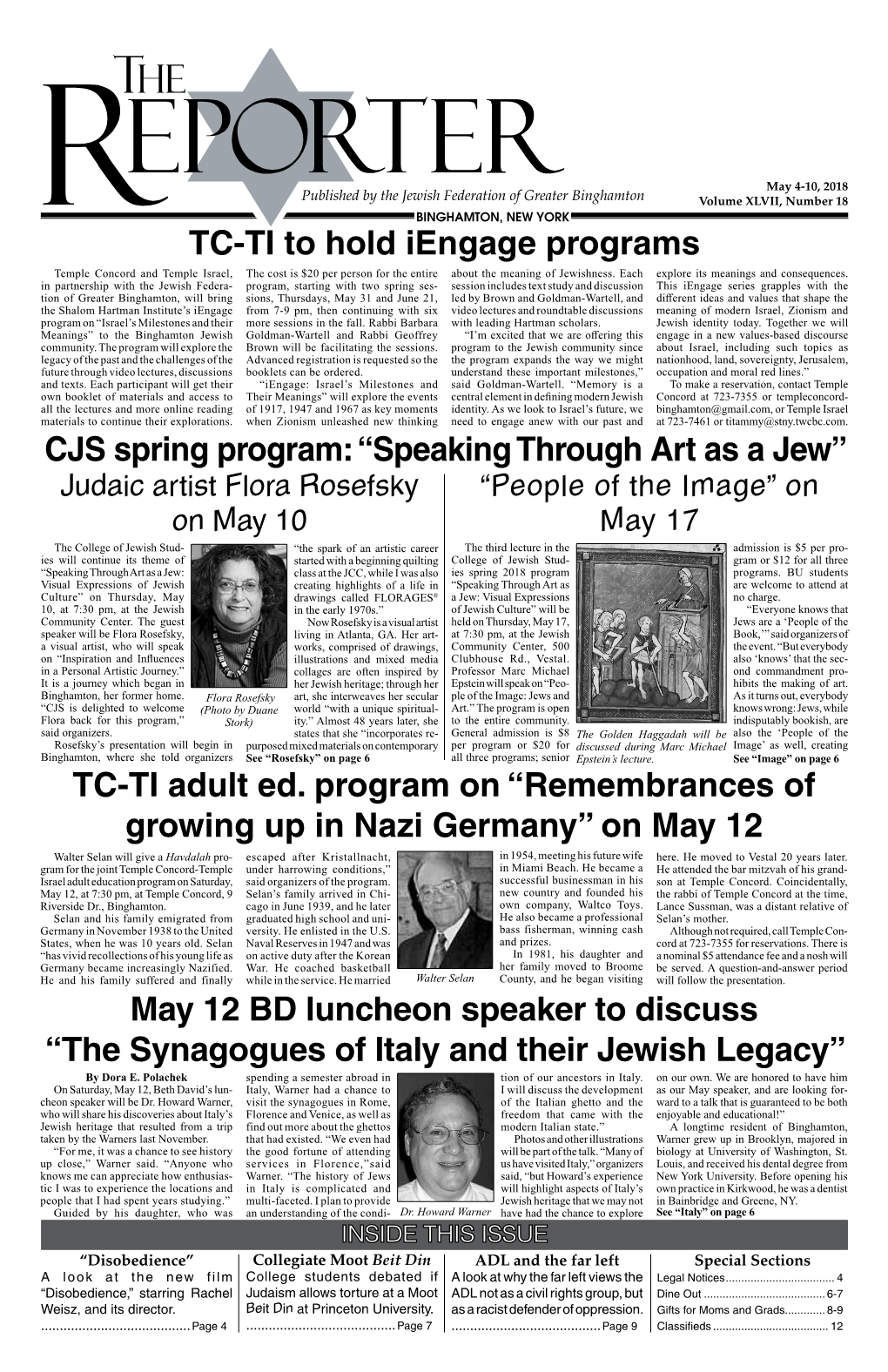 CJS Spring Program: “Speaking Through Art As a Jew” TC-TI to Hold