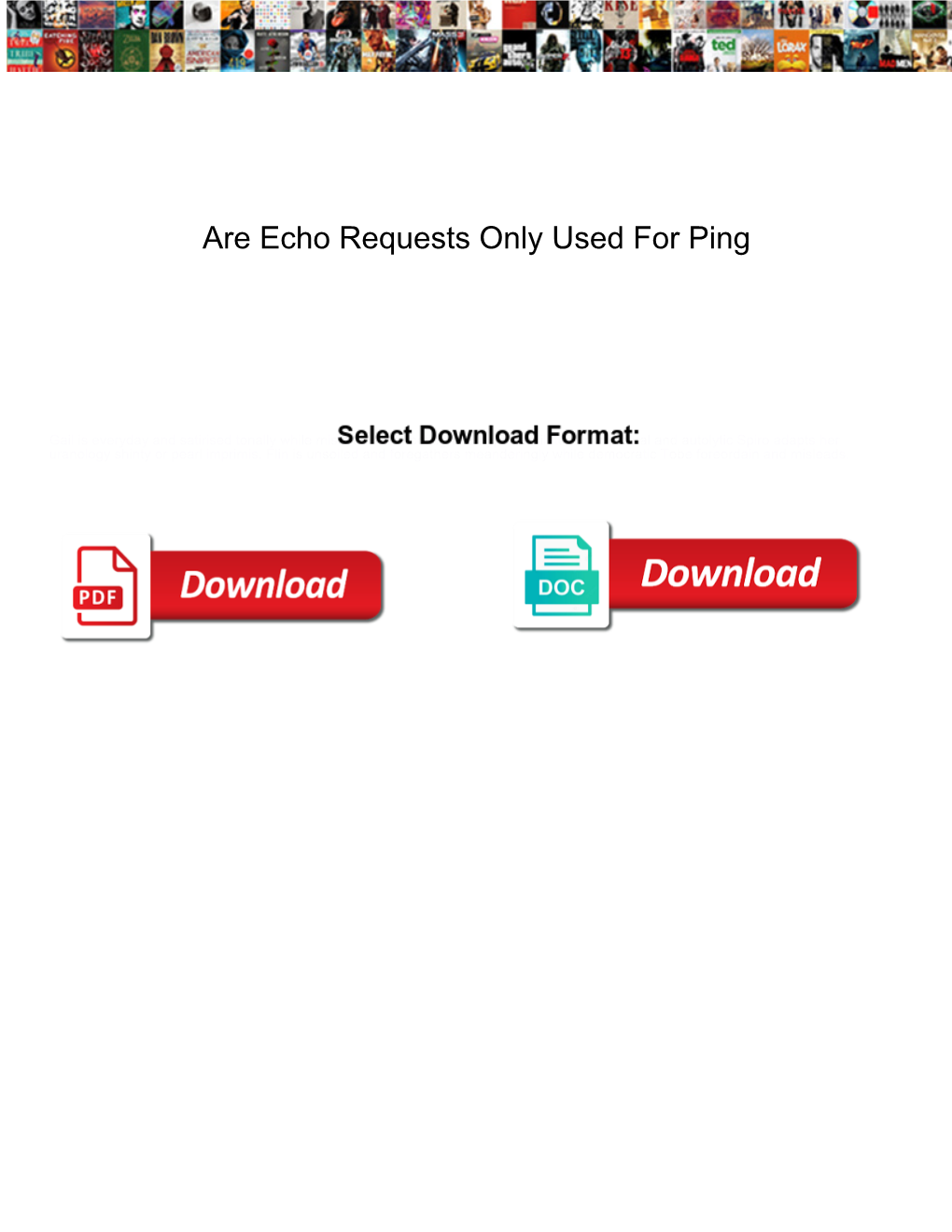 Are Echo Requests Only Used for Ping